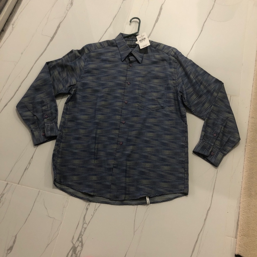 Jhane Barnes Navy and Gray Geometricjh